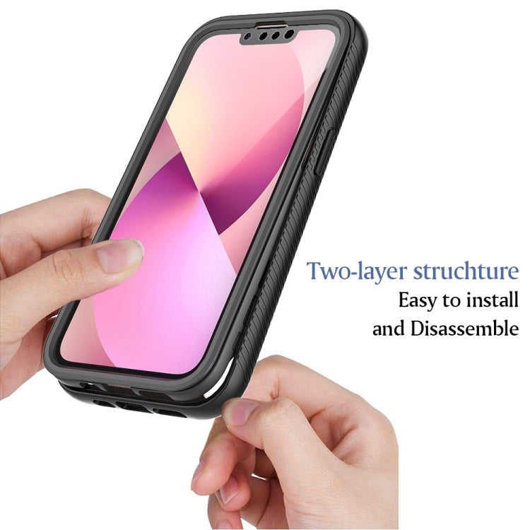 For iPhone 13 Starry Sky Solid Color Series Shockproof PC + TPU Case with PET Film