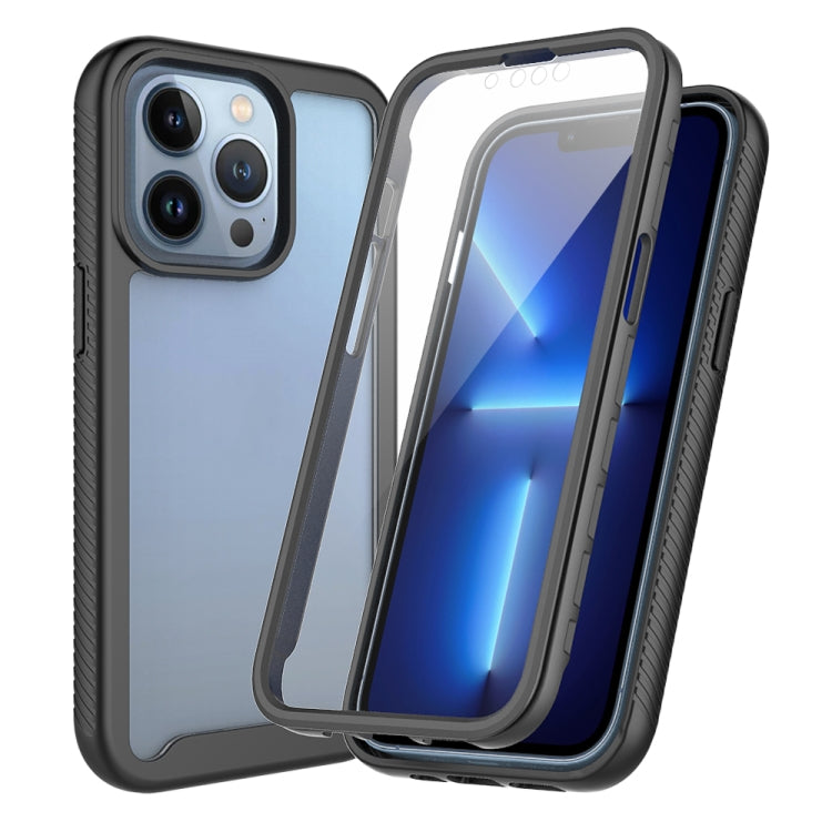 For iPhone 13 Pro Max Starry Sky Solid Color Series Shockproof PC + TPU Case with PET Film