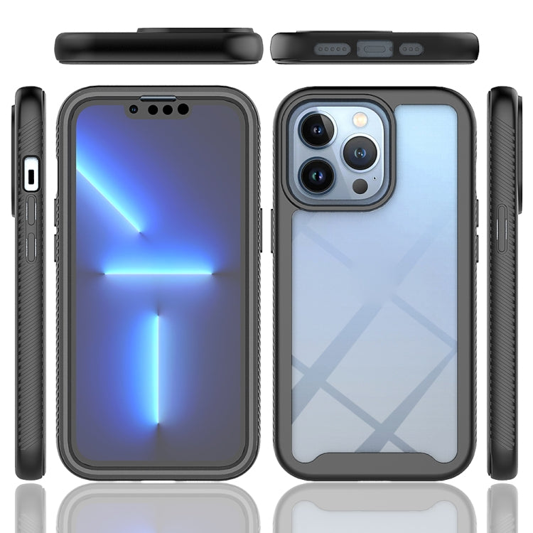 For iPhone 13 Pro Max Starry Sky Solid Color Series Shockproof PC + TPU Case with PET Film