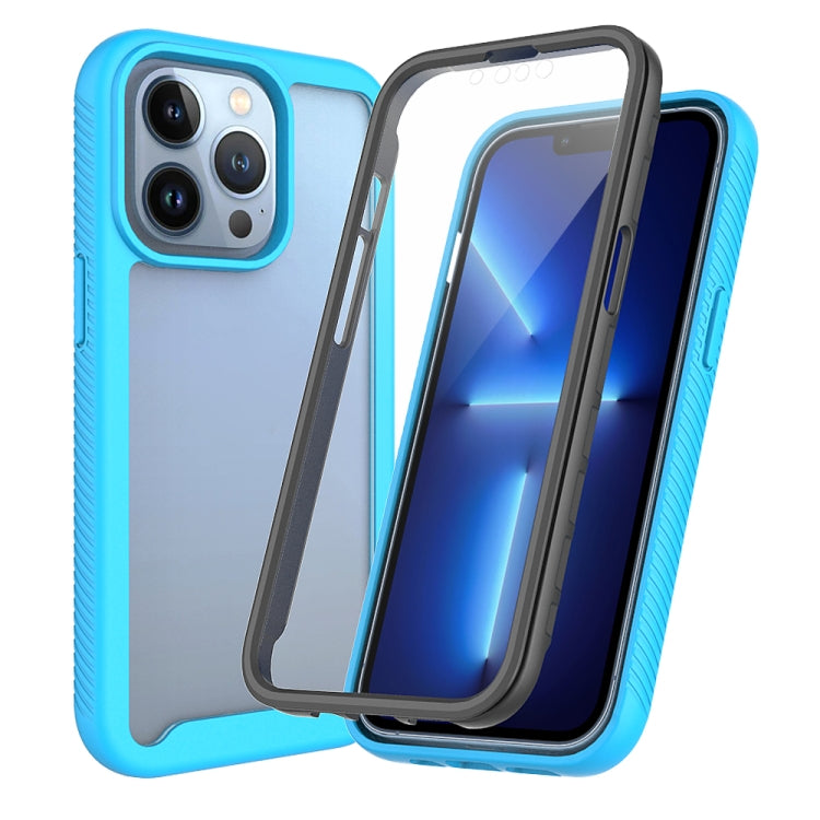 For iPhone 13 Pro Max Starry Sky Solid Color Series Shockproof PC + TPU Case with PET Film