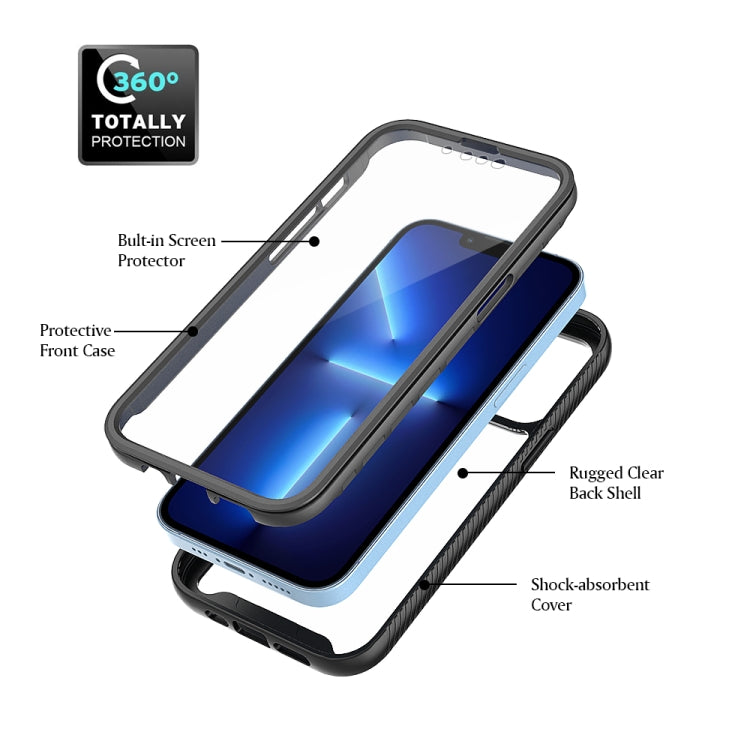 For iPhone 13 Pro Max Starry Sky Solid Color Series Shockproof PC + TPU Case with PET Film
