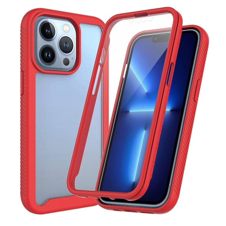 For iPhone 13 Pro Max Starry Sky Solid Color Series Shockproof PC + TPU Case with PET Film