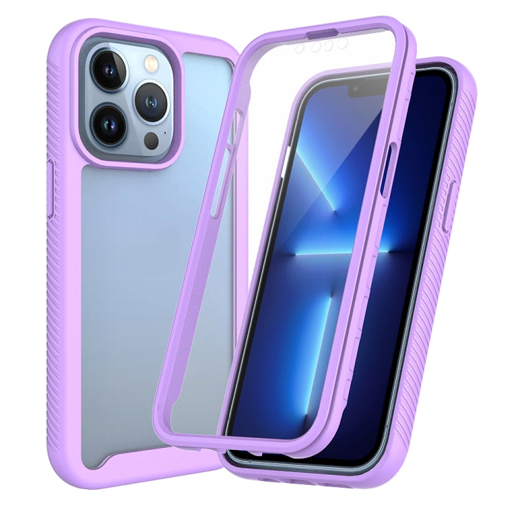 For iPhone 13 Pro Max Starry Sky Solid Color Series Shockproof PC + TPU Case with PET Film
