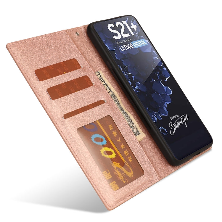 For Samsung Galaxy S21+ 5G Ultra-thin Separable Magnetic Horizontal Flip Leather Case with Card Slot & Wallet