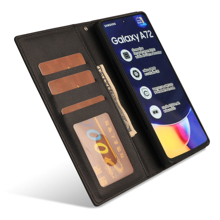 For Samsung Galaxy A72 5G / 4G Ultra-thin Separable Magnetic Horizontal Flip Leather Case with Card Slot & Wallet