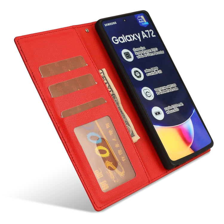 For Samsung Galaxy A72 5G / 4G Ultra-thin Separable Magnetic Horizontal Flip Leather Case with Card Slot & Wallet