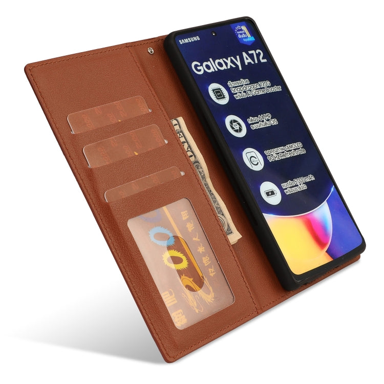 For Samsung Galaxy A72 5G / 4G Ultra-thin Separable Magnetic Horizontal Flip Leather Case with Card Slot & Wallet