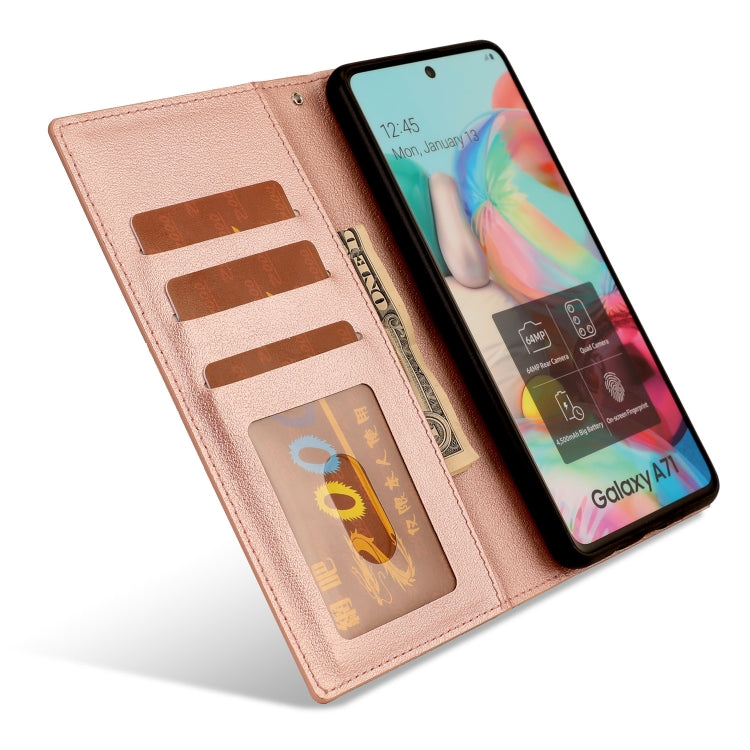 For Samsung Galaxy A71 Ultra-thin Separable Magnetic Horizontal Flip Leather Case with Card Slot & Wallet