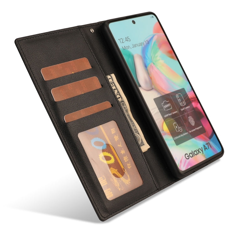 For Samsung Galaxy A71 Ultra-thin Separable Magnetic Horizontal Flip Leather Case with Card Slot & Wallet