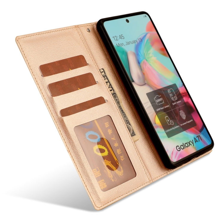For Samsung Galaxy A71 Ultra-thin Separable Magnetic Horizontal Flip Leather Case with Card Slot & Wallet