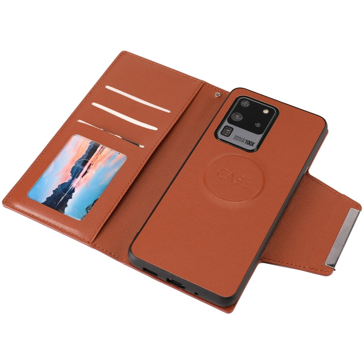 For Samsung Galaxy S20 Ultra Ultra-thin Separable Magnetic Horizontal Flip Leather Case with Card Slot & Wallet