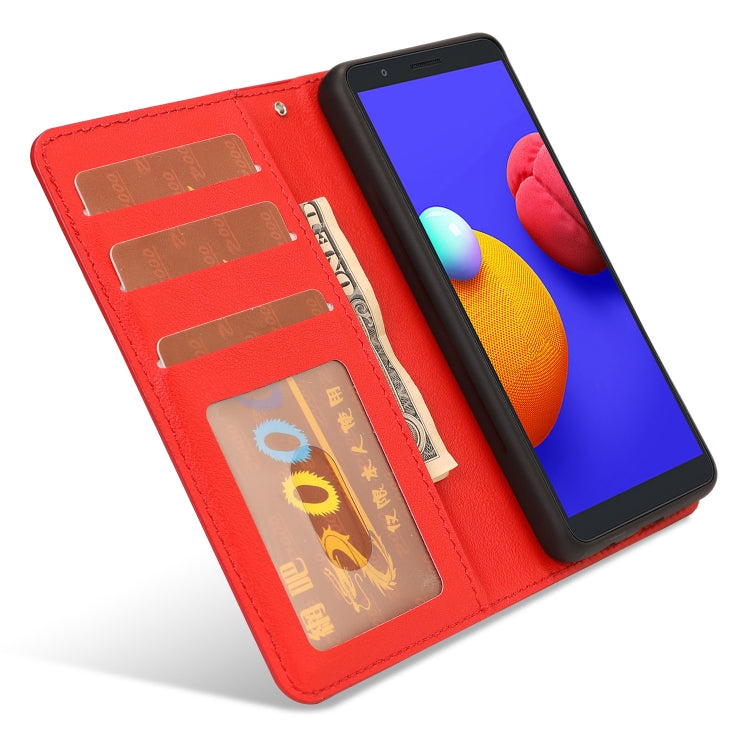 For Samsung Galaxy A01 Core Ultra-thin Separable Magnetic Horizontal Flip Leather Case with Card Slot & Wallet