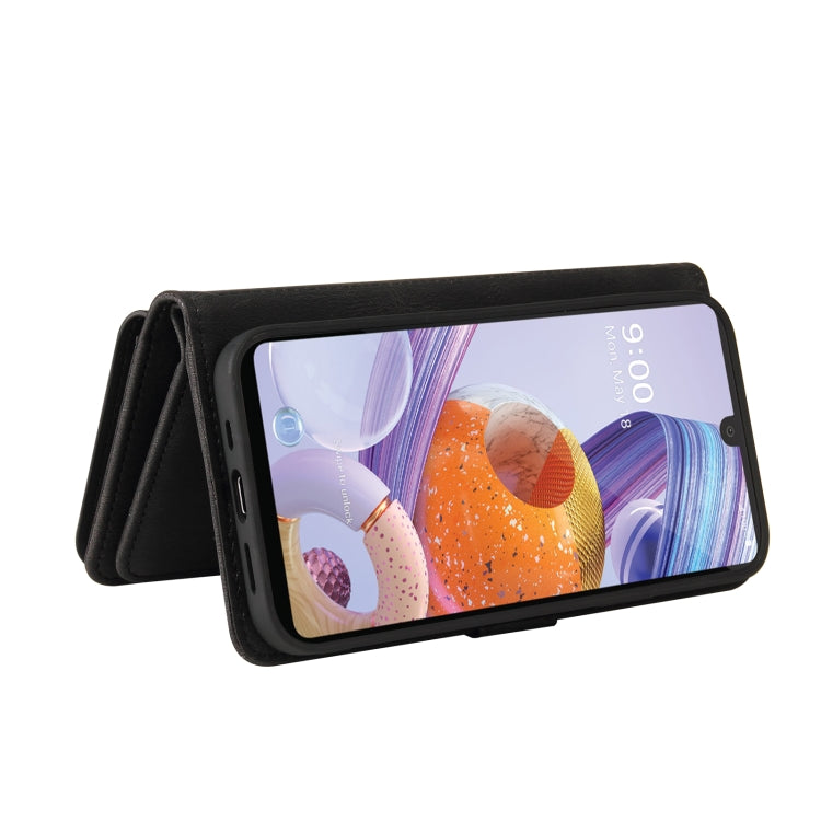 For LG Stylo 6 Skin Feel PU + TPU Horizontal Flip Leather Case With Holder & 15 Cards Slot & Wallet & Zipper Pocket & Lanyard