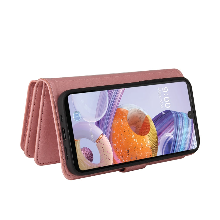 For LG Stylo 6 Skin Feel PU + TPU Horizontal Flip Leather Case With Holder & 15 Cards Slot & Wallet & Zipper Pocket & Lanyard