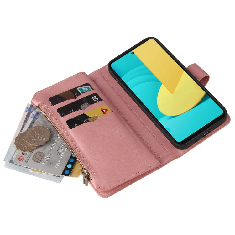 For LG Stylo 7 / Stylo 7 5G Skin Feel PU + TPU Horizontal Flip Leather Case With Holder & 15 Cards Slot & Wallet & Zipper Pocket & Lanyard