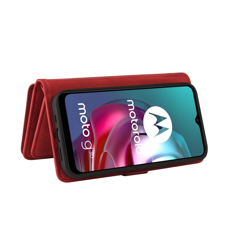 For Motorola Moto G10 Skin Feel PU + TPU Horizontal Flip Leather Case With Holder & 15 Cards Slot & Wallet & Zipper Pocket & Lanyard