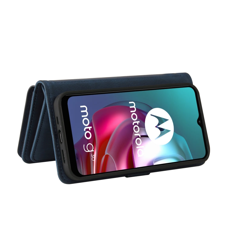 For Motorola Moto G10 Skin Feel PU + TPU Horizontal Flip Leather Case With Holder & 15 Cards Slot & Wallet & Zipper Pocket & Lanyard
