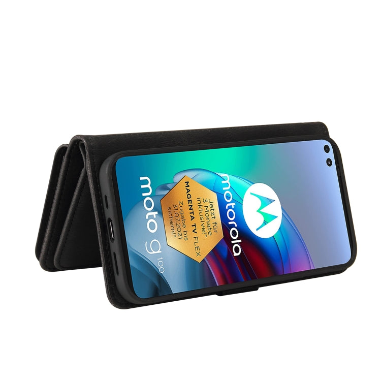 For Motorola Edge S Skin Feel PU + TPU Horizontal Flip Leather Case With Holder & 15 Cards Slot & Wallet & Zipper Pocket & Lanyard