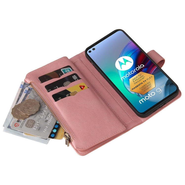 For Motorola Edge S Skin Feel PU + TPU Horizontal Flip Leather Case With Holder & 15 Cards Slot & Wallet & Zipper Pocket & Lanyard