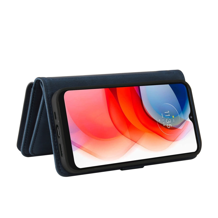 For Motorola Moto G Play (2021) Skin Feel PU + TPU Horizontal Flip Leather Case With Holder & 15 Cards Slot & Wallet & Zipper Pocket & Lanyard