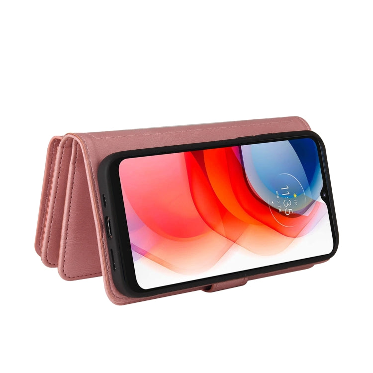 For Motorola Moto G Play (2021) Skin Feel PU + TPU Horizontal Flip Leather Case With Holder & 15 Cards Slot & Wallet & Zipper Pocket & Lanyard