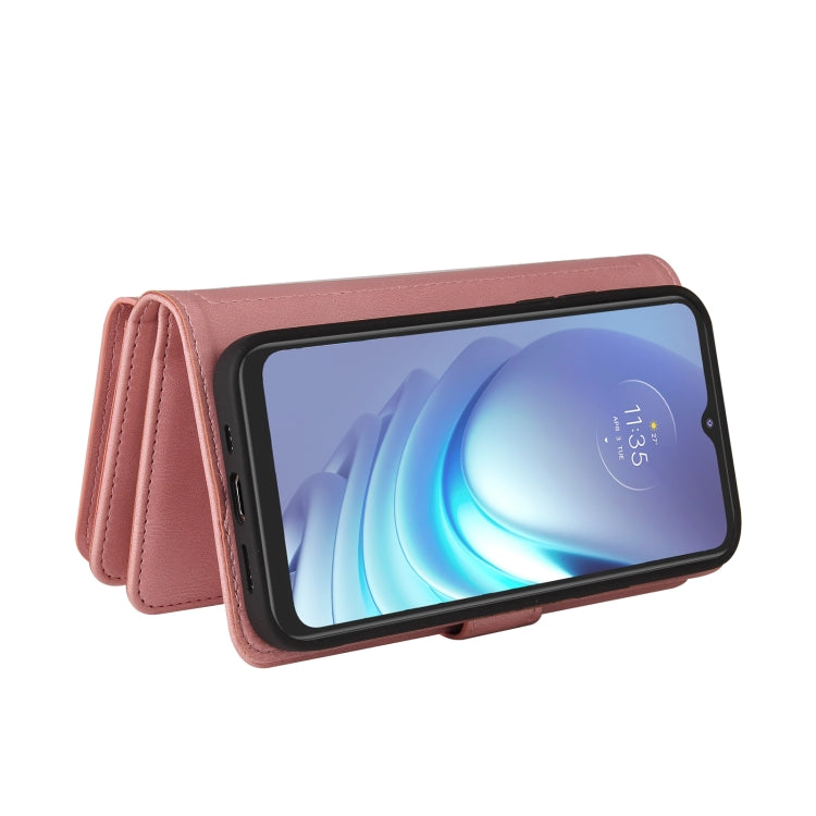 For Motorola Moto G50 Skin Feel PU + TPU Horizontal Flip Leather Case With Holder & 15 Cards Slot & Wallet & Zipper Pocket & Lanyard