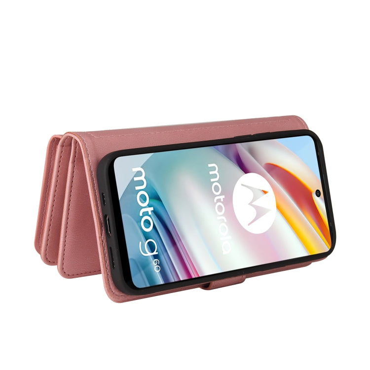 For Motorola Moto G60 Skin Feel PU + TPU Horizontal Flip Leather Case With Holder & 15 Cards Slot & Wallet & Zipper Pocket & Lanyard