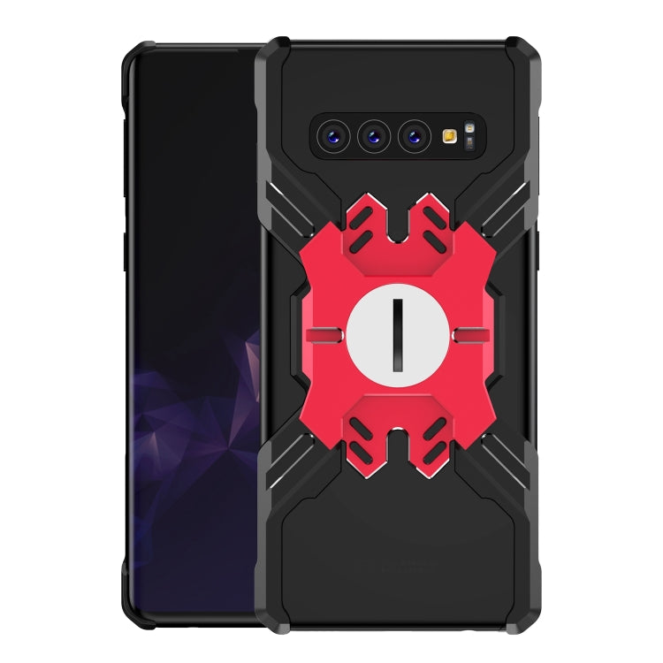 For Galaxy S10e Hero Series Anti-fall Wear-resistant Metal Protective Case with Bracket