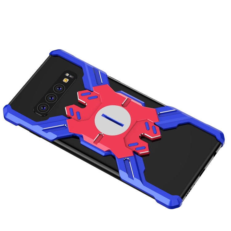 For Galaxy S10 Plus Hero Series Anti-fall Wear-resistant Metal Protective Case with Bracket