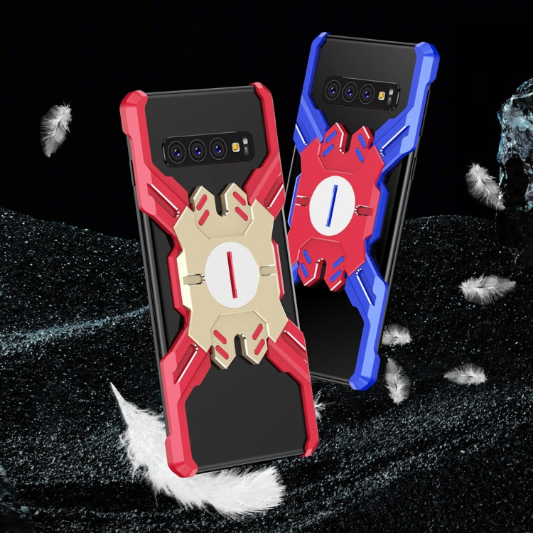 For Galaxy S10 Plus Hero Series Anti-fall Wear-resistant Metal Protective Case with Bracket