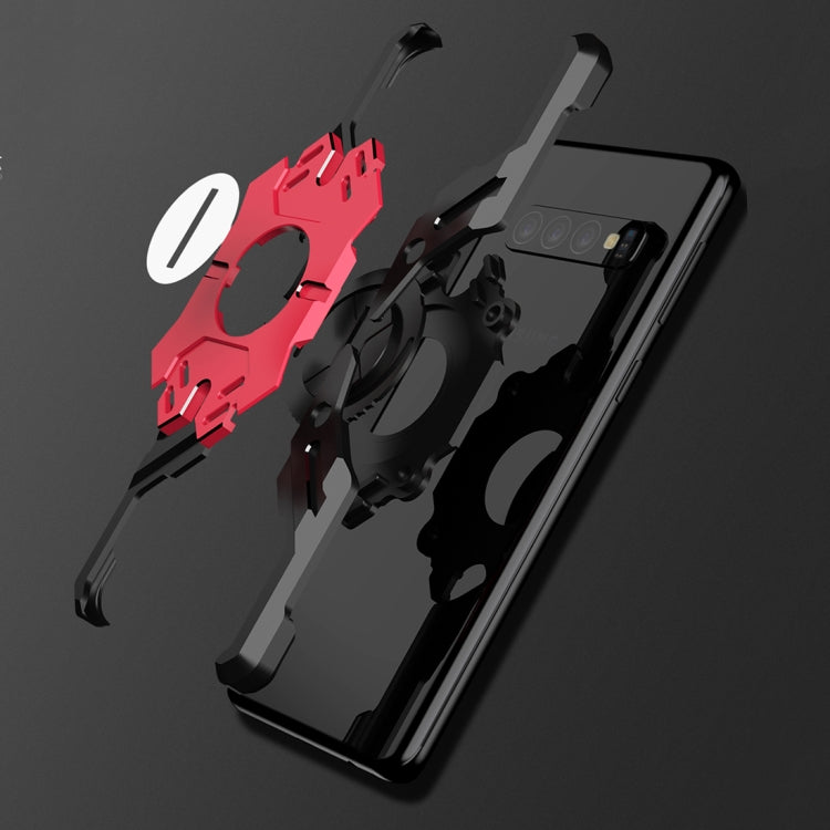 For Galaxy S10 Plus Hero Series Anti-fall Wear-resistant Metal Protective Case with Bracket