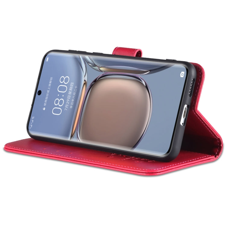 For Huawei P50 AZNS Sheepskin Texture Horizontal Flip Leather Case with Holder & Card Slots & Wallet