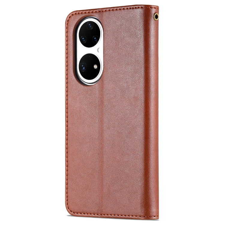 For Huawei P50 AZNS Sheepskin Texture Horizontal Flip Leather Case with Holder & Card Slots & Wallet
