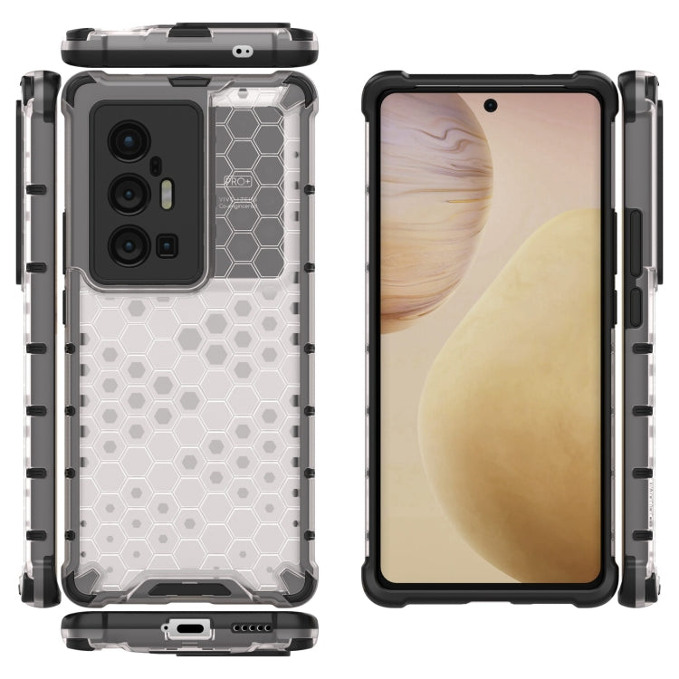 For vivo X70 Pro Plus Shockproof Honeycomb PC + TPU Case with Neck Lanyard