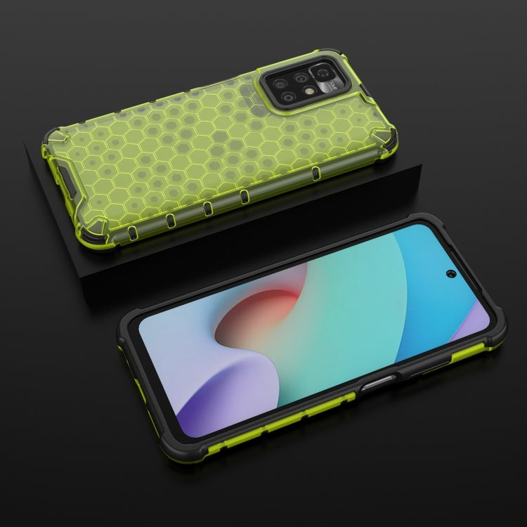 For Xiaomi Redmi 10 Shockproof Honeycomb PC + TPU Case with Neck Lanyard