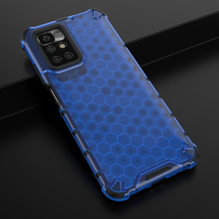 For Xiaomi Redmi 10 Shockproof Honeycomb PC + TPU Case with Neck Lanyard