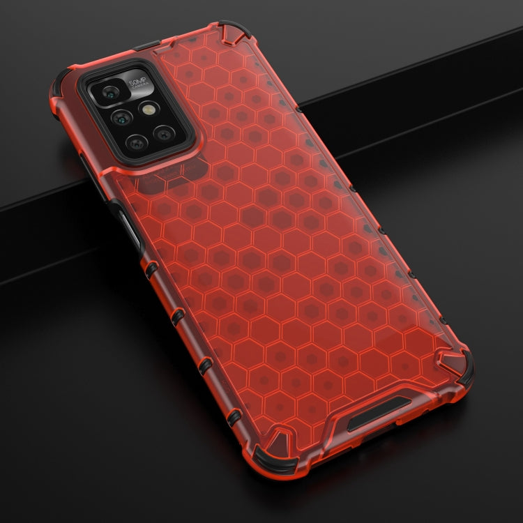 For Xiaomi Redmi 10 Shockproof Honeycomb PC + TPU Case with Neck Lanyard