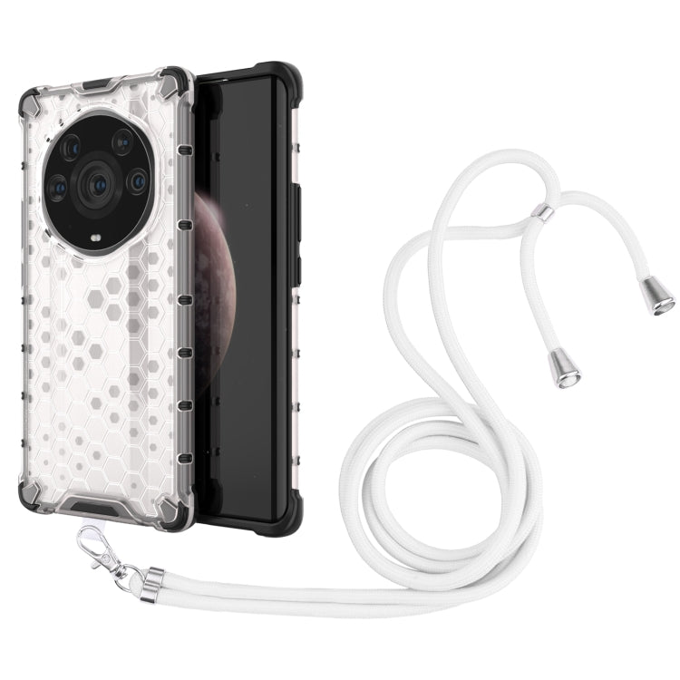 For Honor Magic3 Pro Plus Shockproof Honeycomb PC + TPU Case with Neck Lanyard