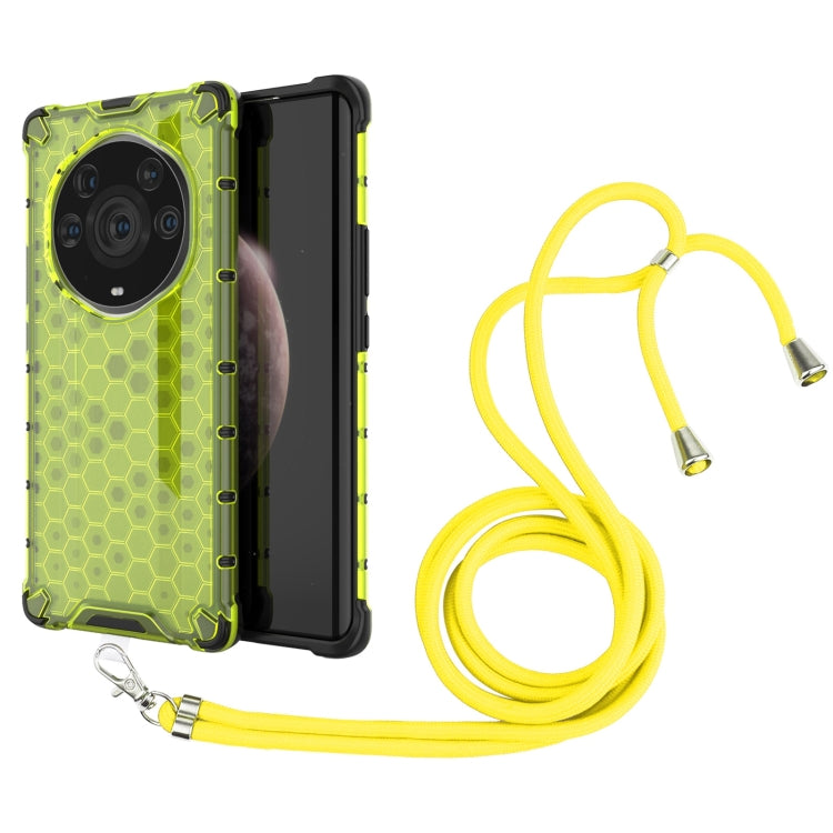 For Honor Magic3 Pro Plus Shockproof Honeycomb PC + TPU Case with Neck Lanyard