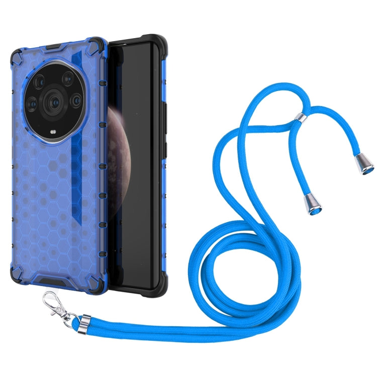 For Honor Magic3 Pro Plus Shockproof Honeycomb PC + TPU Case with Neck Lanyard