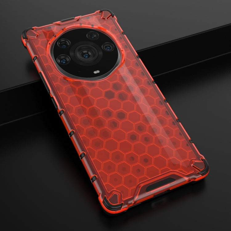 For Honor Magic3 Pro Plus Shockproof Honeycomb PC + TPU Case with Neck Lanyard