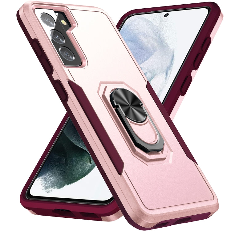For Samsung Galay S21+ 5G Pioneer Armor Heavy Duty PC + TPU Shockproof Case with Holder