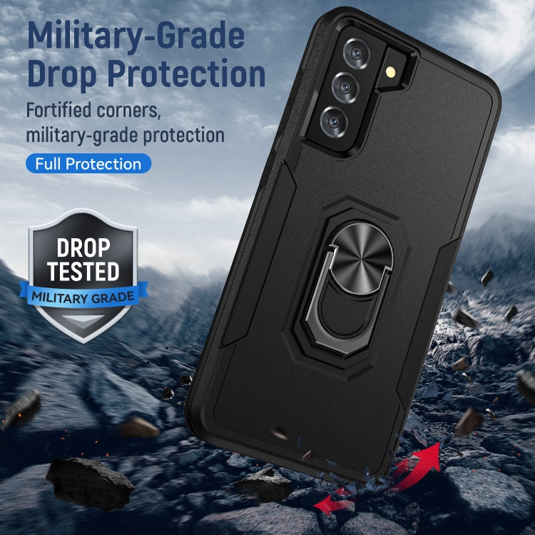 For Samsung Galay S21+ 5G Pioneer Armor Heavy Duty PC + TPU Shockproof Case with Holder