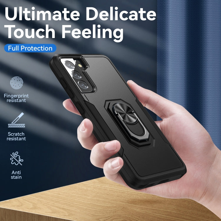 For Samsung Galay S21+ 5G Pioneer Armor Heavy Duty PC + TPU Shockproof Case with Holder