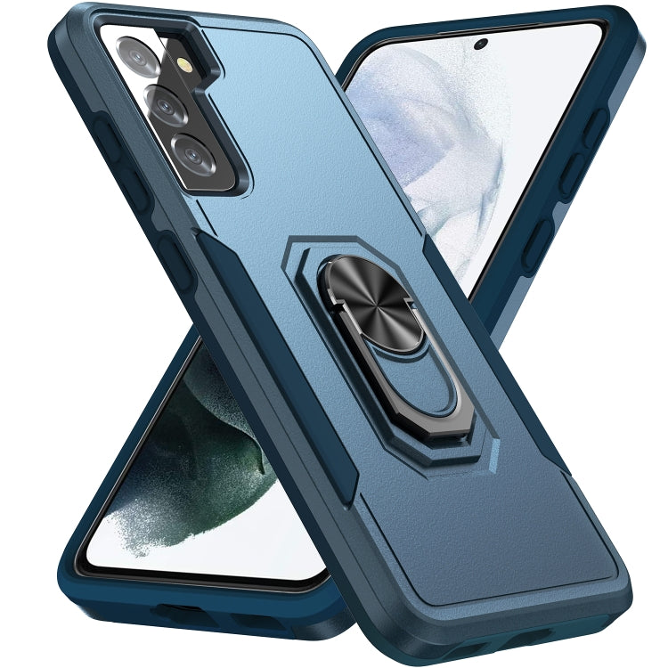 For Samsung Galay S21+ 5G Pioneer Armor Heavy Duty PC + TPU Shockproof Case with Holder