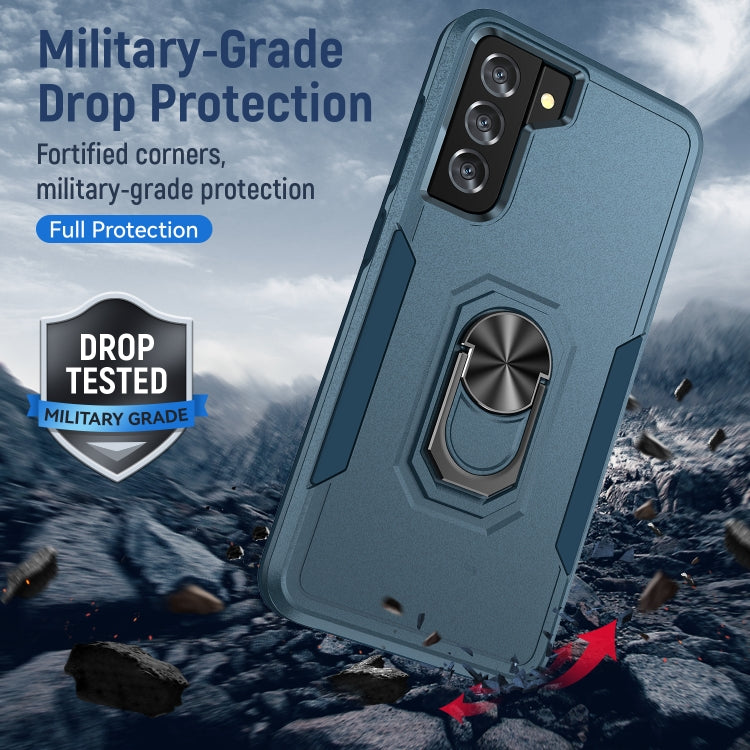 For Samsung Galay S21+ 5G Pioneer Armor Heavy Duty PC + TPU Shockproof Case with Holder