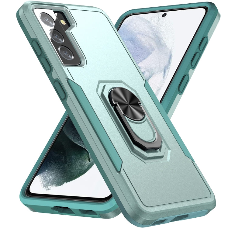 For Samsung Galay S21+ 5G Pioneer Armor Heavy Duty PC + TPU Shockproof Case with Holder