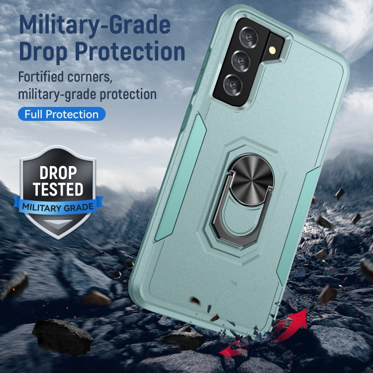 For Samsung Galay S21+ 5G Pioneer Armor Heavy Duty PC + TPU Shockproof Case with Holder
