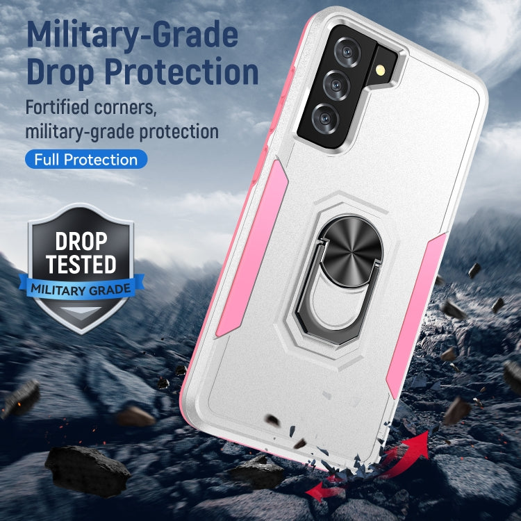For Samsung Galay S21 FE Pioneer Armor Heavy Duty PC + TPU Shockproof Case with Holder