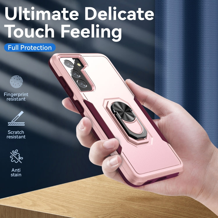 For Samsung Galay S21 FE Pioneer Armor Heavy Duty PC + TPU Shockproof Case with Holder